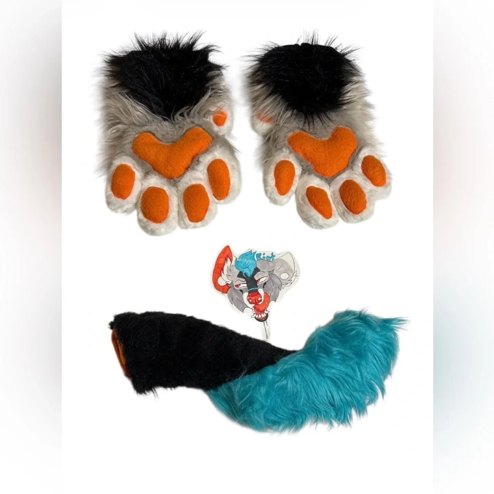 RIO Furry Wolf Big Head,Paws and Tail,HandMade,Adult